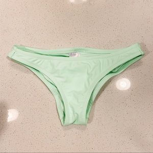 Xhiliration Mint Cheeky Ruched Bikini Bott…